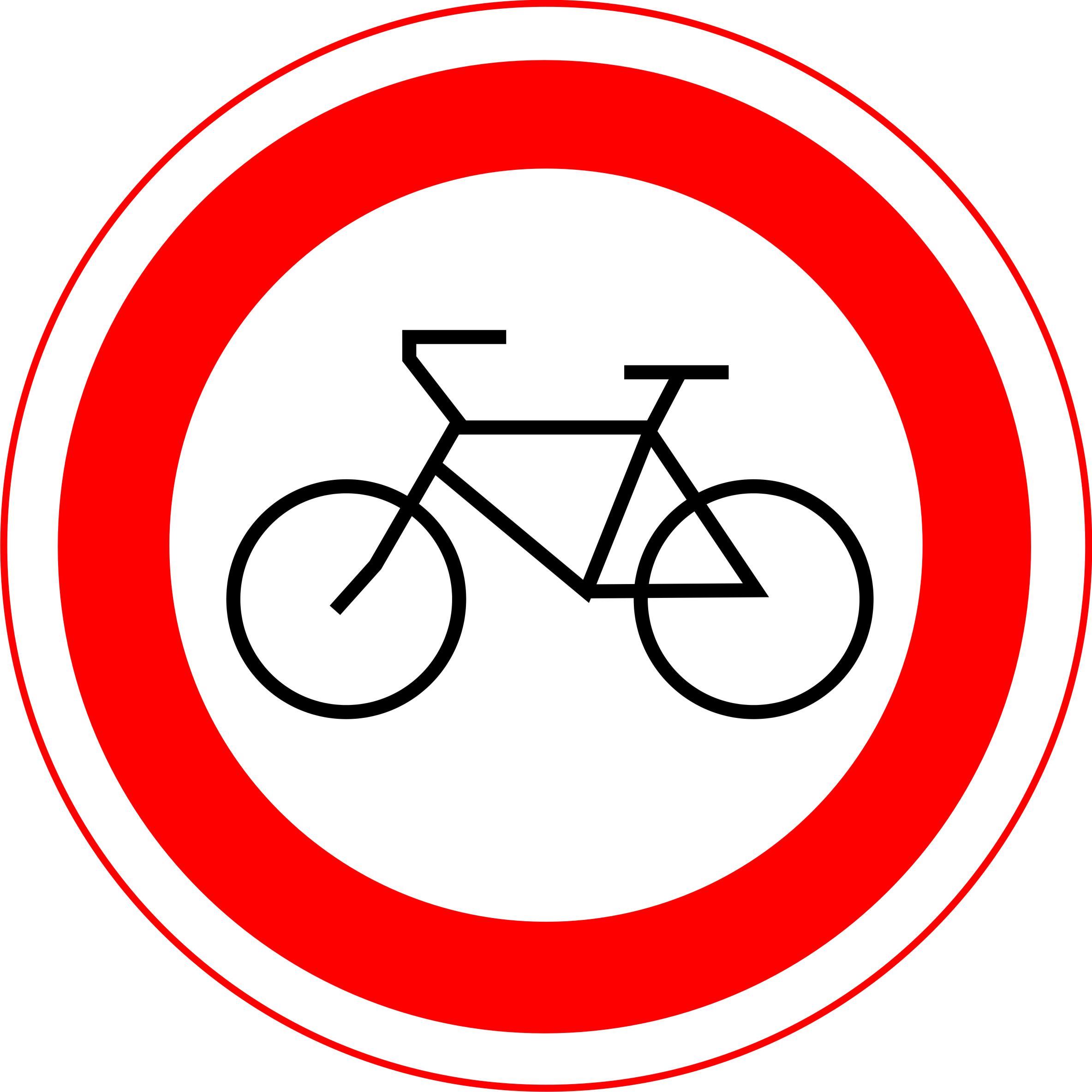 Знак Движение на велосипедах запрещено
